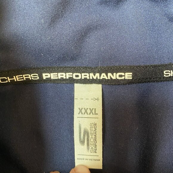 Skechers 1/4 Zip Pullover Mens XXXL Golf GO RUN Blue Long Sleeve Stretch - Picture 6 of 7